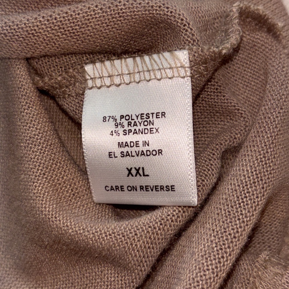 Sweet Pea Women's Brown Top Collar Scarf Accent Size 2XL Boho Lagenlook Boxy - Picture 6 of 6